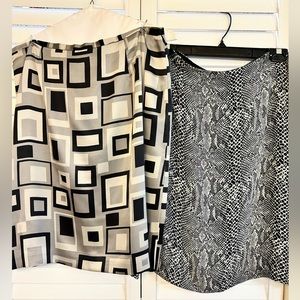 2 INC SKIRTS GREY AND BLACK SILK plus free skirt 3 for 1 price